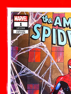 Top left corner of The Amazing Spider-Man #1 | David Marquez Cover