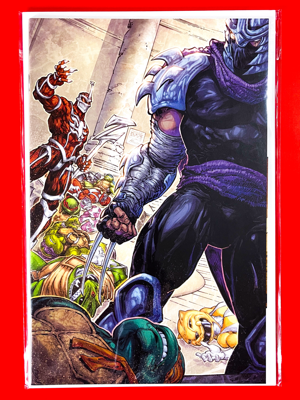 Main Cover of Mighty Morphin Power Rangers & Teenage Mutant Ninja Turtles III #1 | Freddie E. Williams II Cover