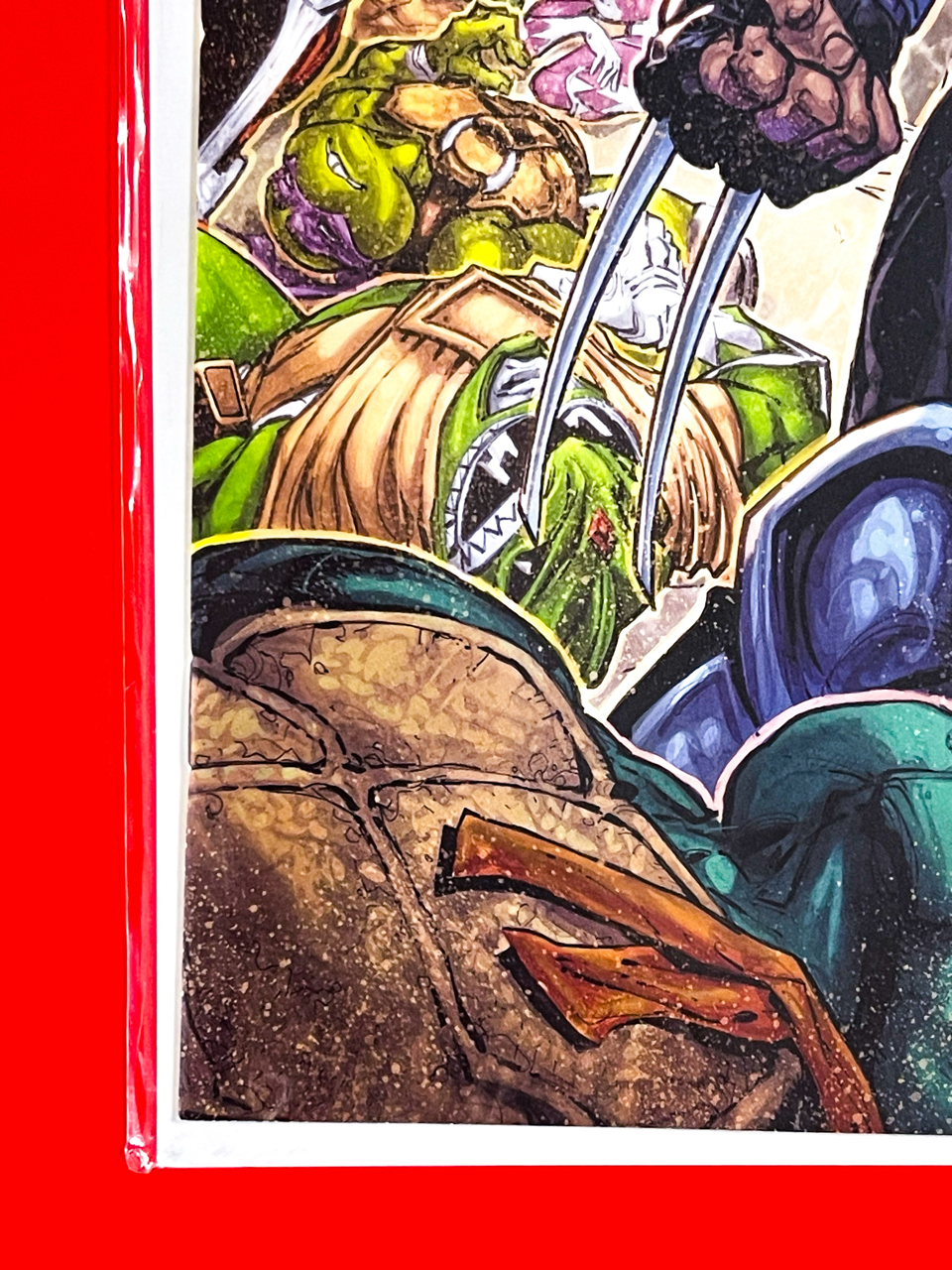 Bottom left corner of Mighty Morphin Power Rangers & Teenage Mutant Ninja Turtles III #1 | Freddie E. Williams II Cover