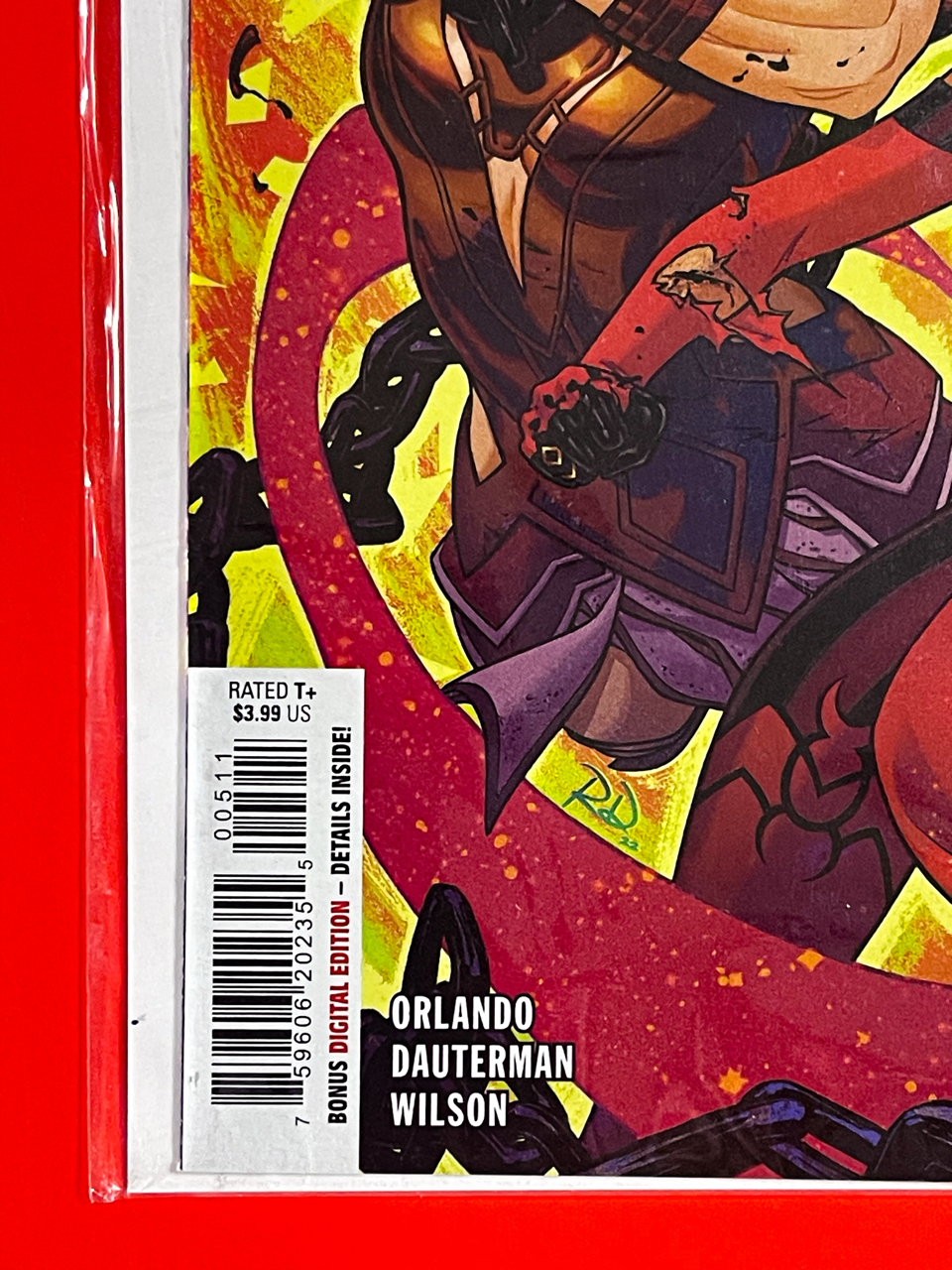 Bottom left corner of Scarlet Witch #5 | Russell Dauterman Cover