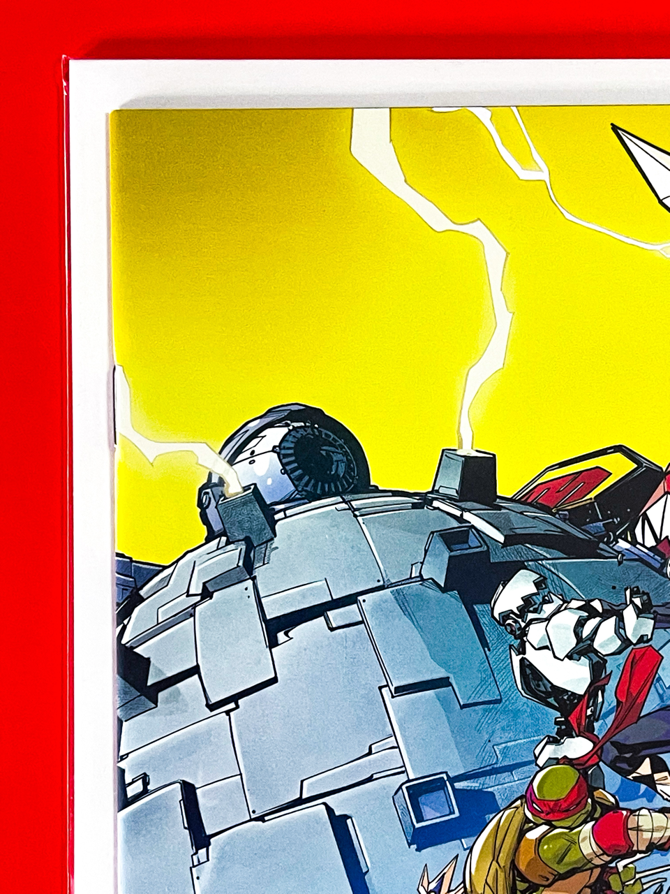 Top left corner of Mighty Morphin Power Rangers & Teenage Mutant Ninja Turtles III #4 | Hendry Prasetya Cover