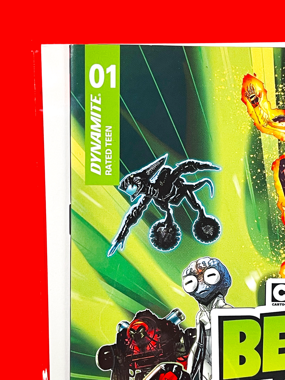 Top left corner of Ben 10 #1 | Robert Carey Cover