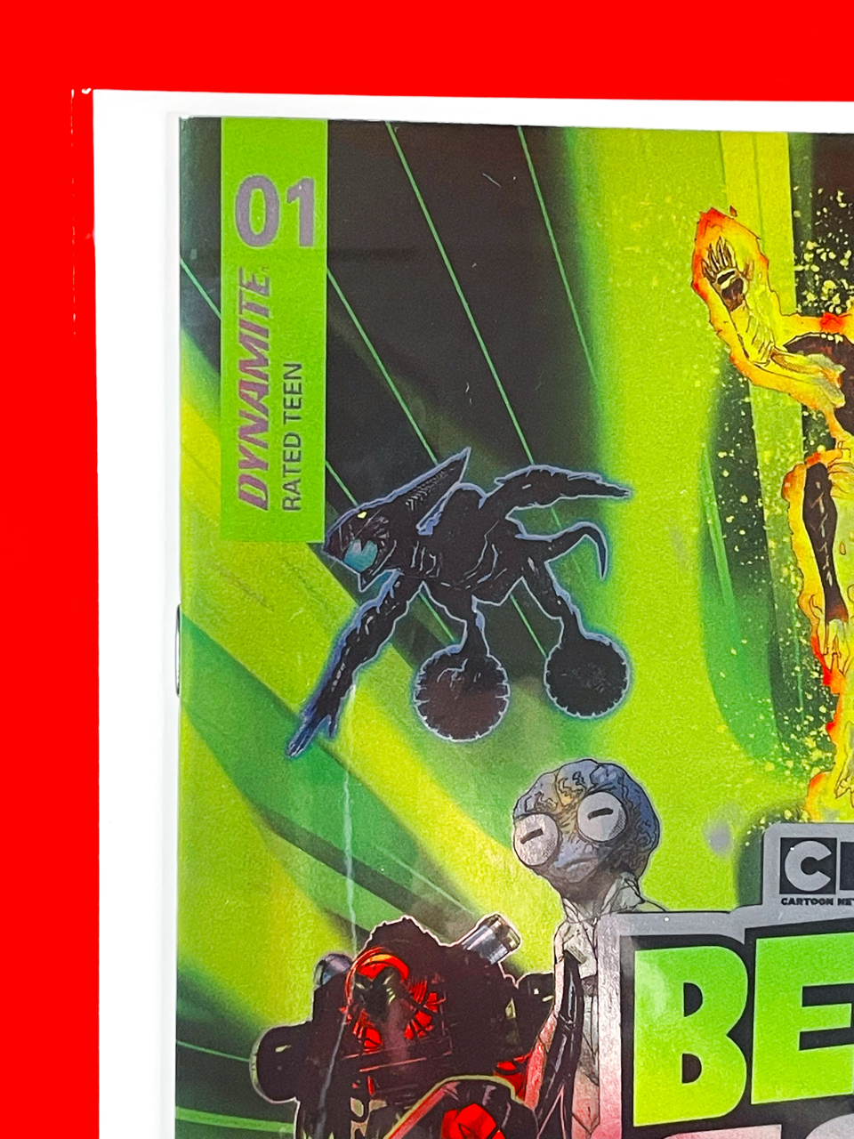 Top left corner of Ben 10 #1 | Robert Carey Cover