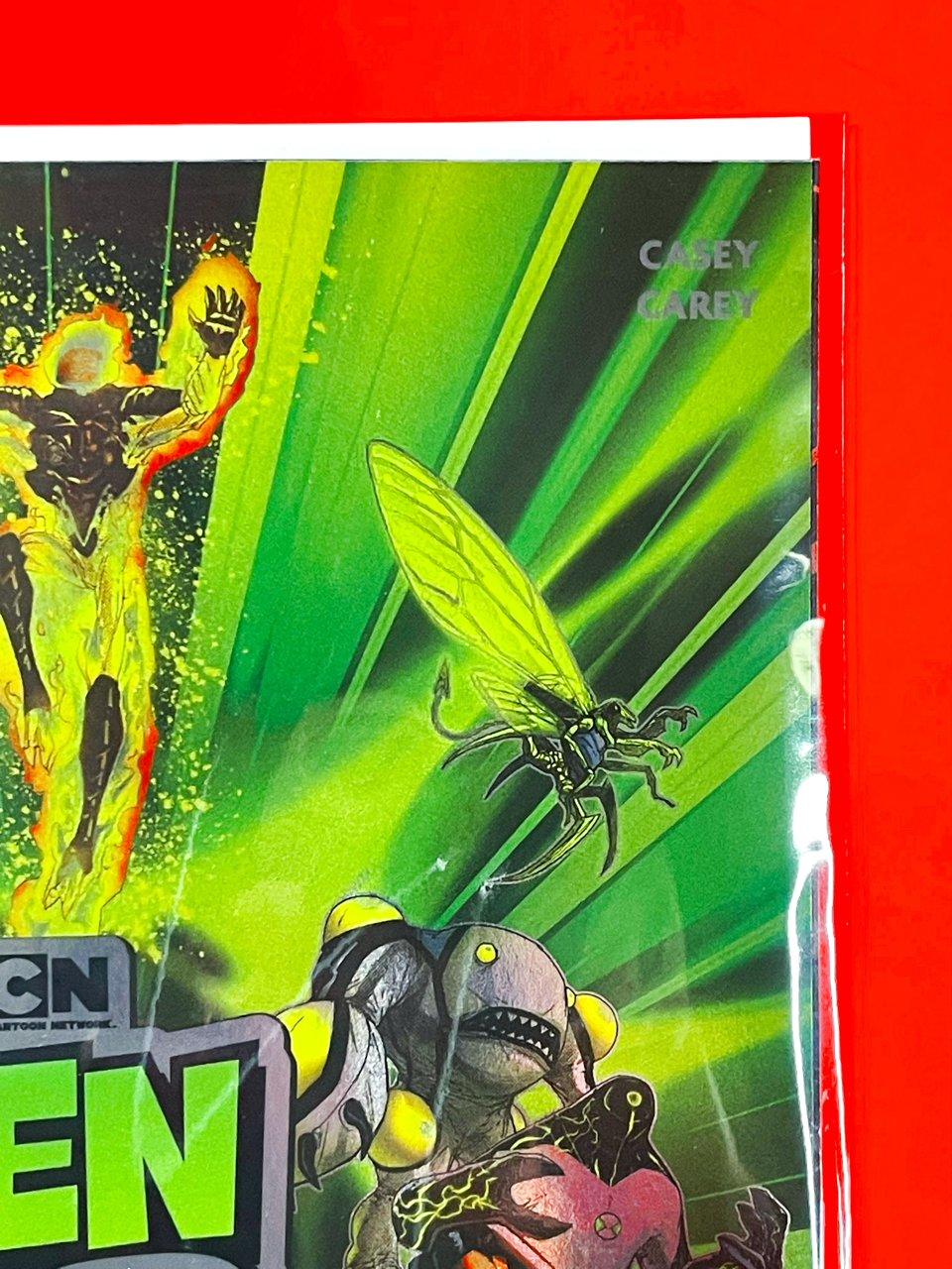 Top right corner of Ben 10 #1 | Robert Carey Cover