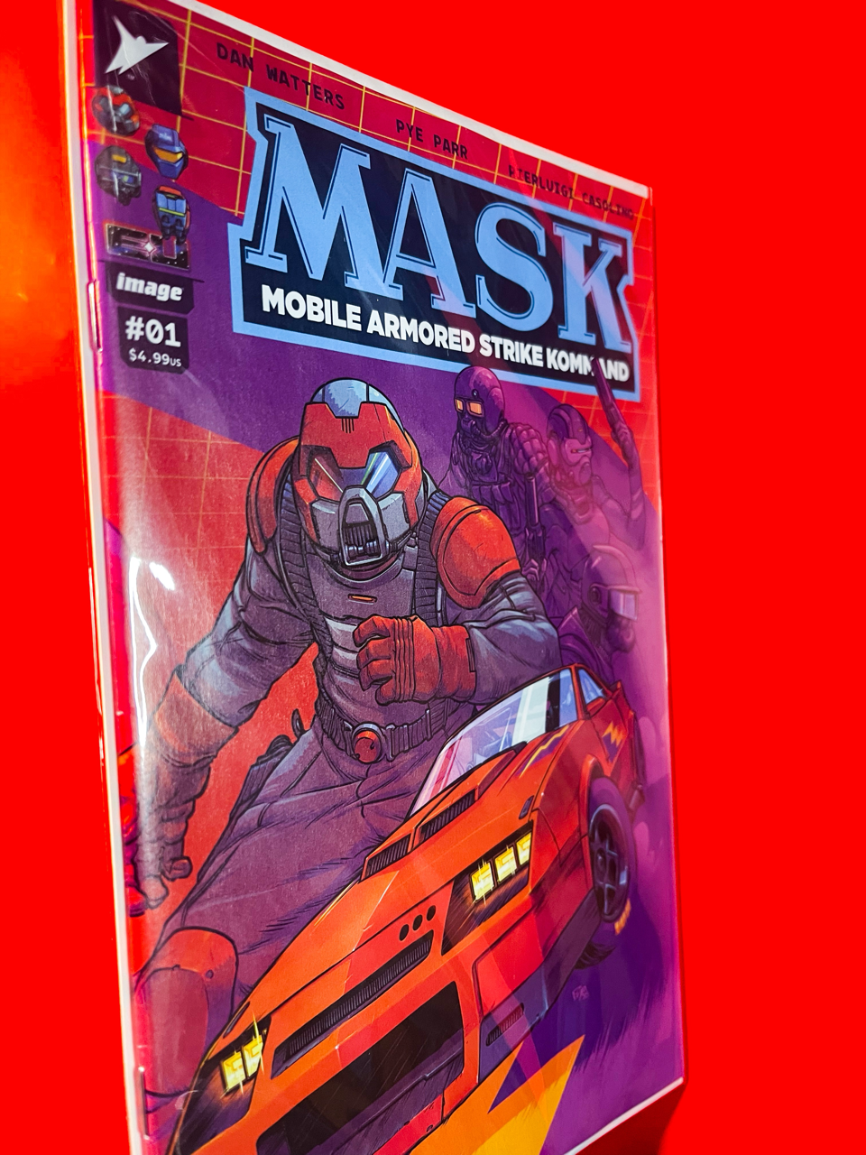 Spine of M.A.S.K #1 | Pye Parr Cover