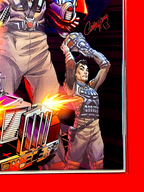 Bottom right corner of M.A.S.K #1 | J. Scott Campbell & Sabine Rich Cover