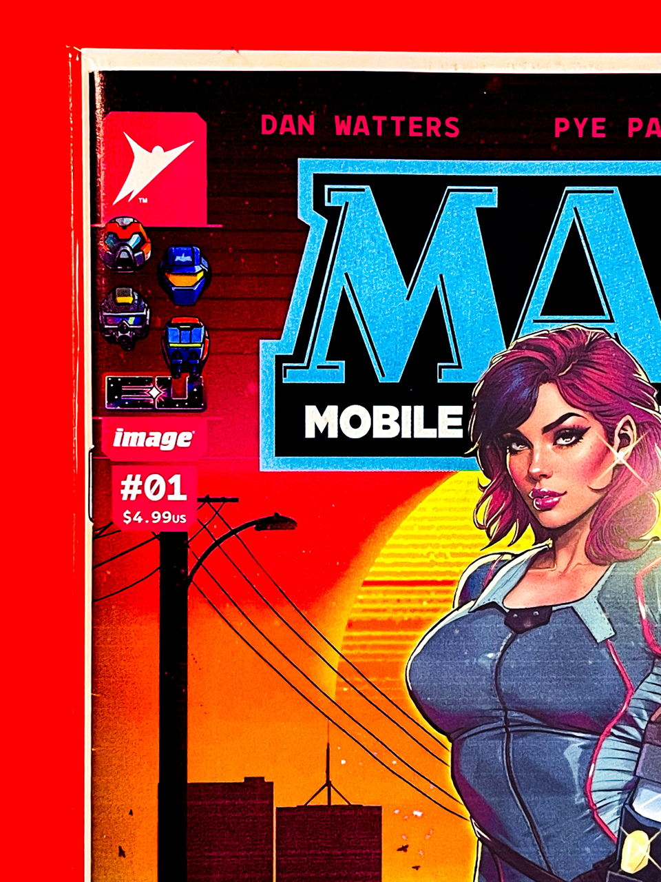 Top left corner of M.A.S.K #1 | Cedric Poulat Cover