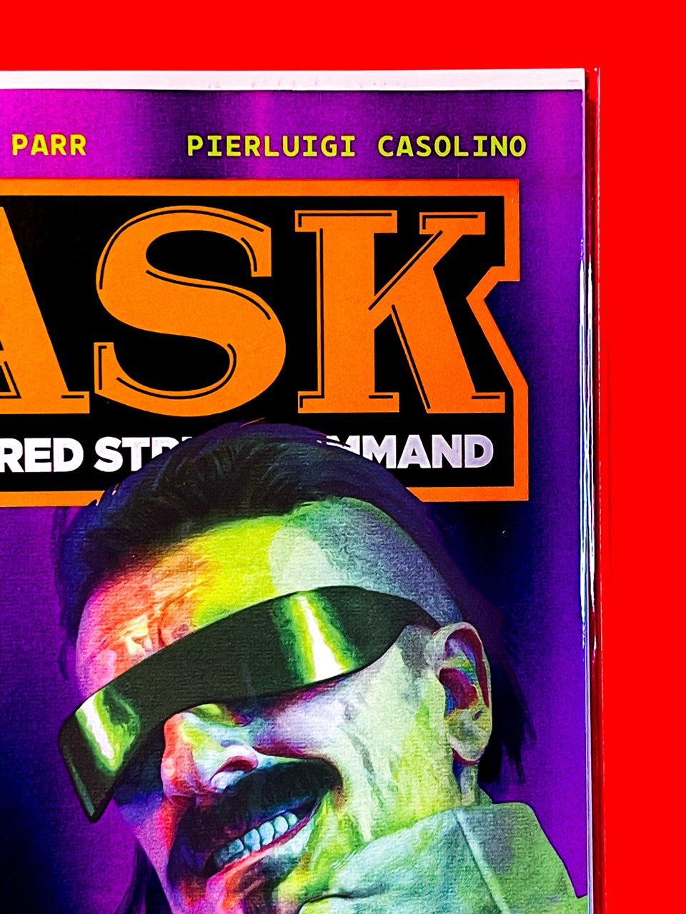 Top right corner of M.A.S.K #1 | Mark Spears Cover