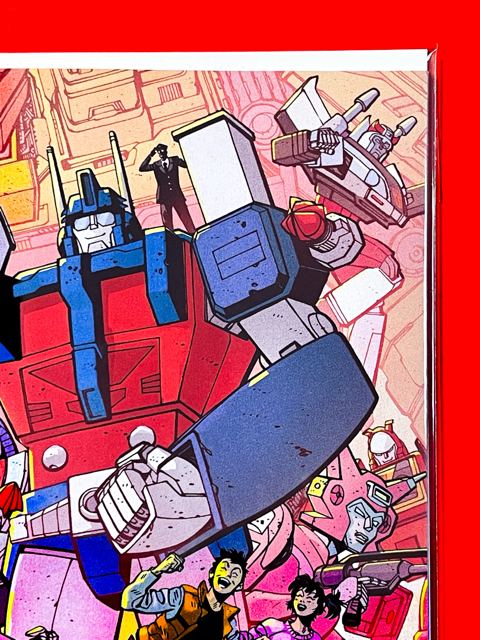 Top right corner of M.A.S.K #1 | Tom Reilly & Adriano Lucas Cover