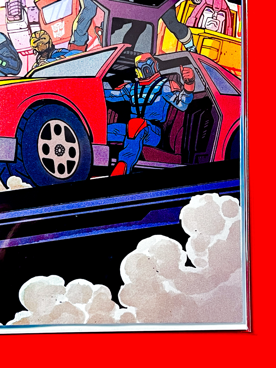 Bottom right corner of M.A.S.K #1 | Tom Reilly & Adriano Lucas Cover