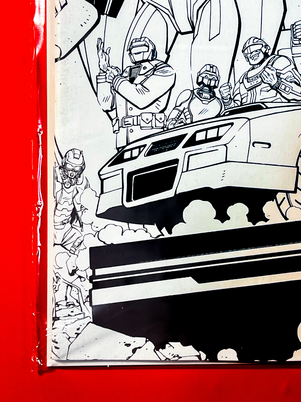 Bottom left corner of M.A.S.K #1 | Tom Reilly Cover