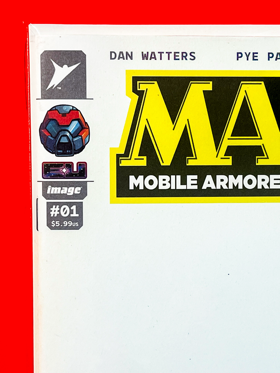 Top left corner of M.A.S.K #1