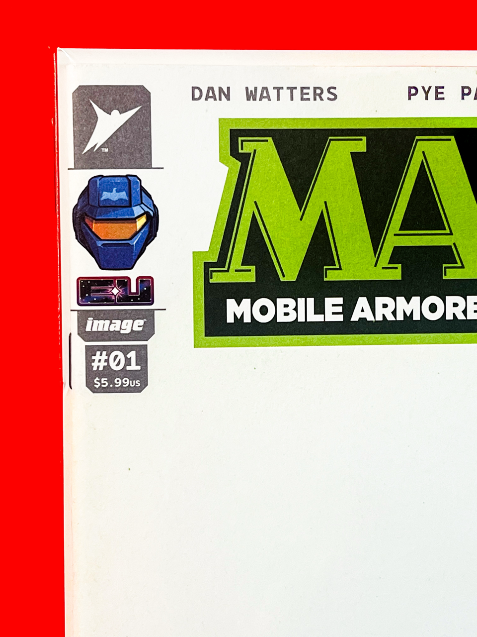Top left corner of M.A.S.K #1