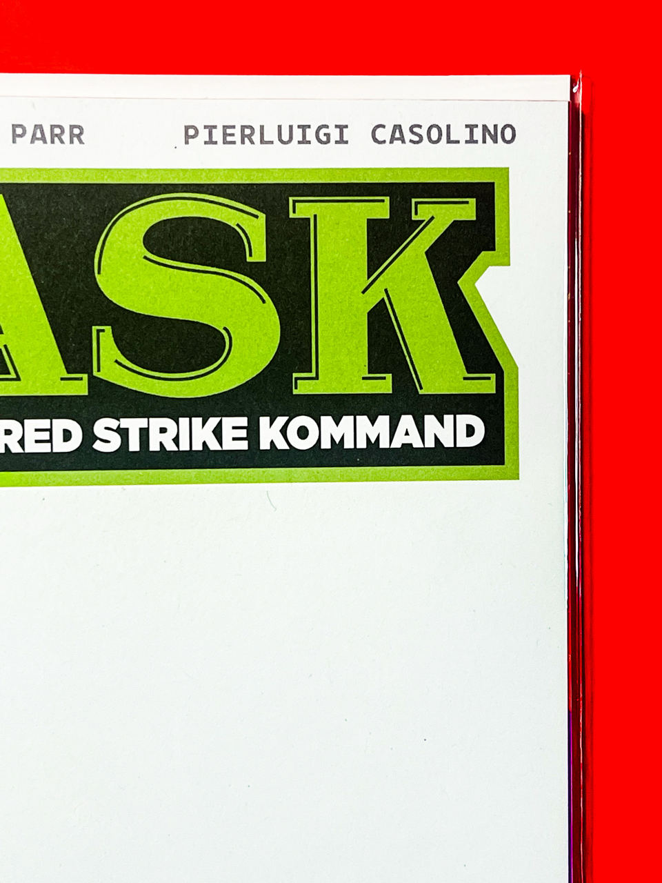 Top right corner of M.A.S.K #1