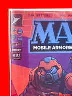 Top left corner of M.A.S.K #1 | Pye Parr Cover