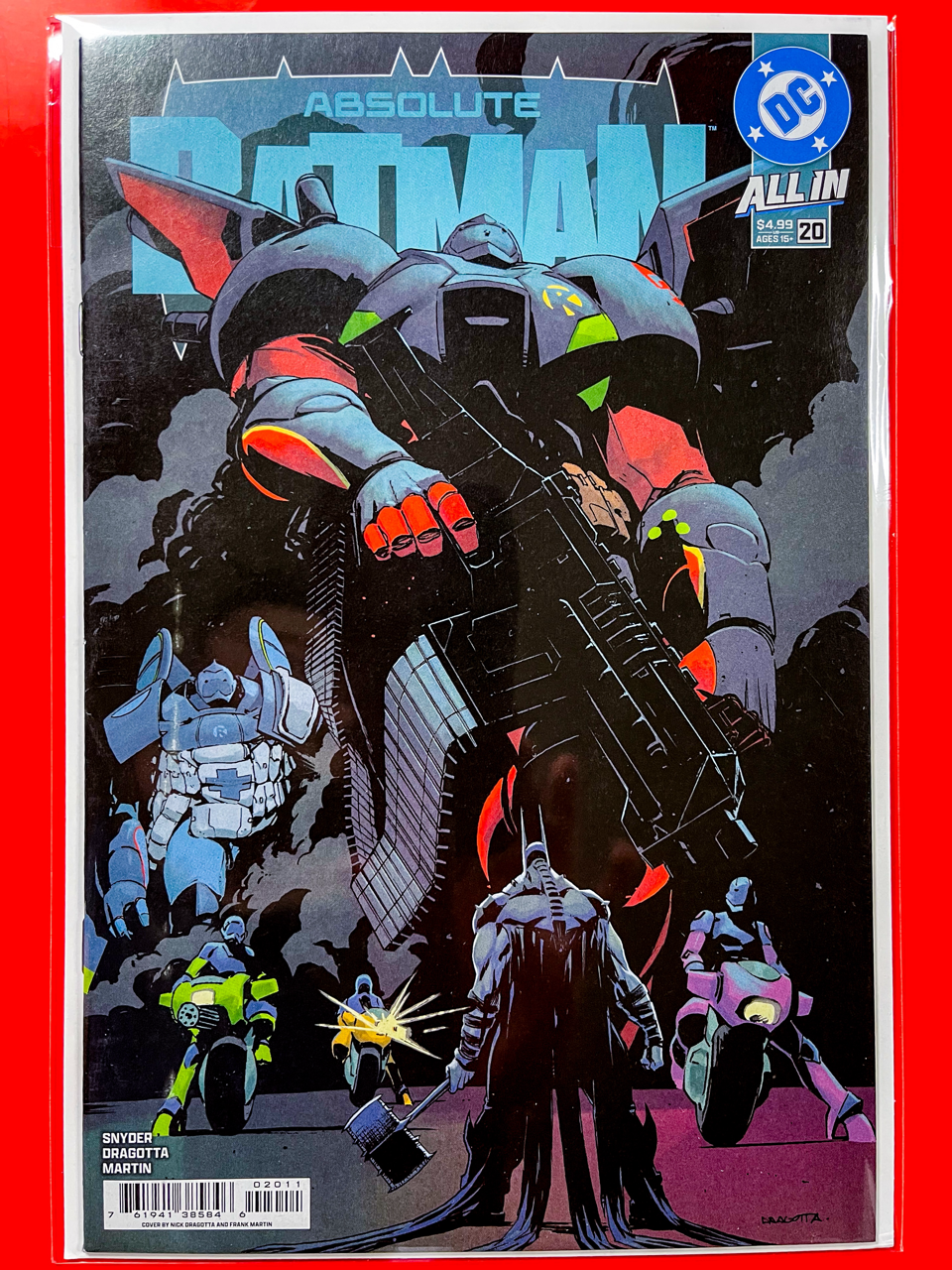 Main Cover of Absolute Batman #20 | Nick Dragotta & Frank Martin Cover