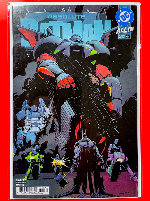 Main Cover of Absolute Batman #20 | Nick Dragotta & Frank Martin Cover