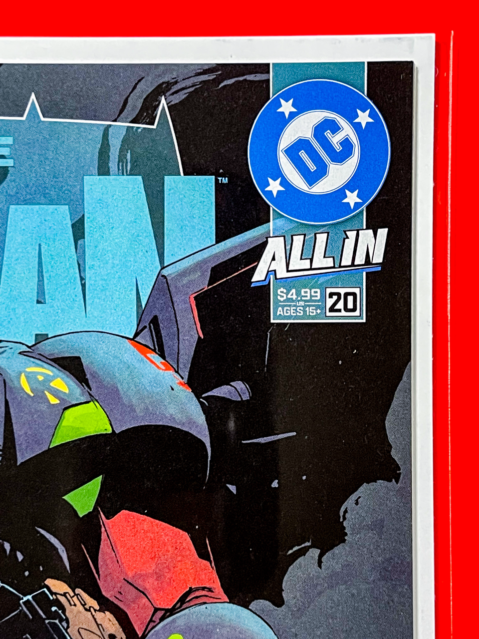 Top right corner of Absolute Batman #20 | Nick Dragotta & Frank Martin Cover