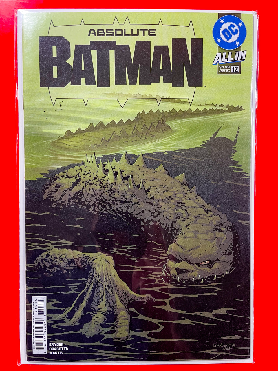 Main Cover of Absolute Batman #12 | Nick Dragotta & Frank Martin Cover