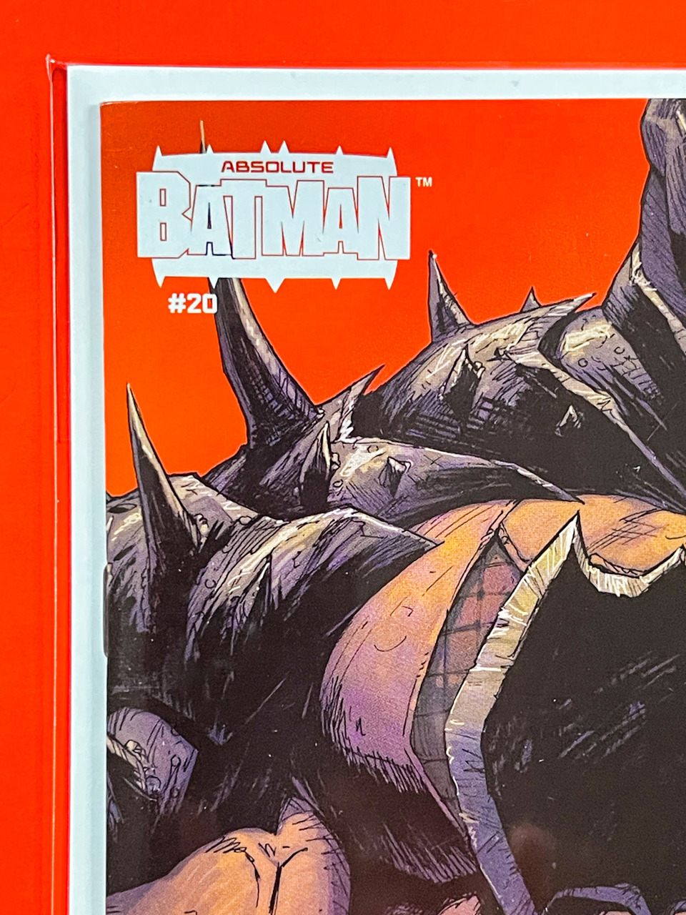 Top left corner of Absolute Batman #20 | Nick Dragotta & Frank Martin Cover