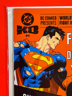 Top left corner of DC K.O #4 | Dan Mora Cover