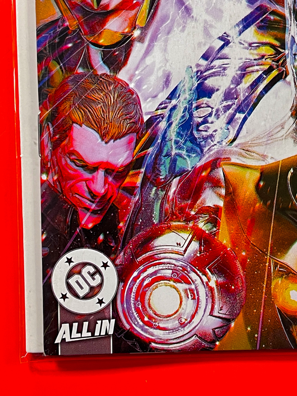 Bottom left corner of Justice League Unlimited #16 | John Giang Cover