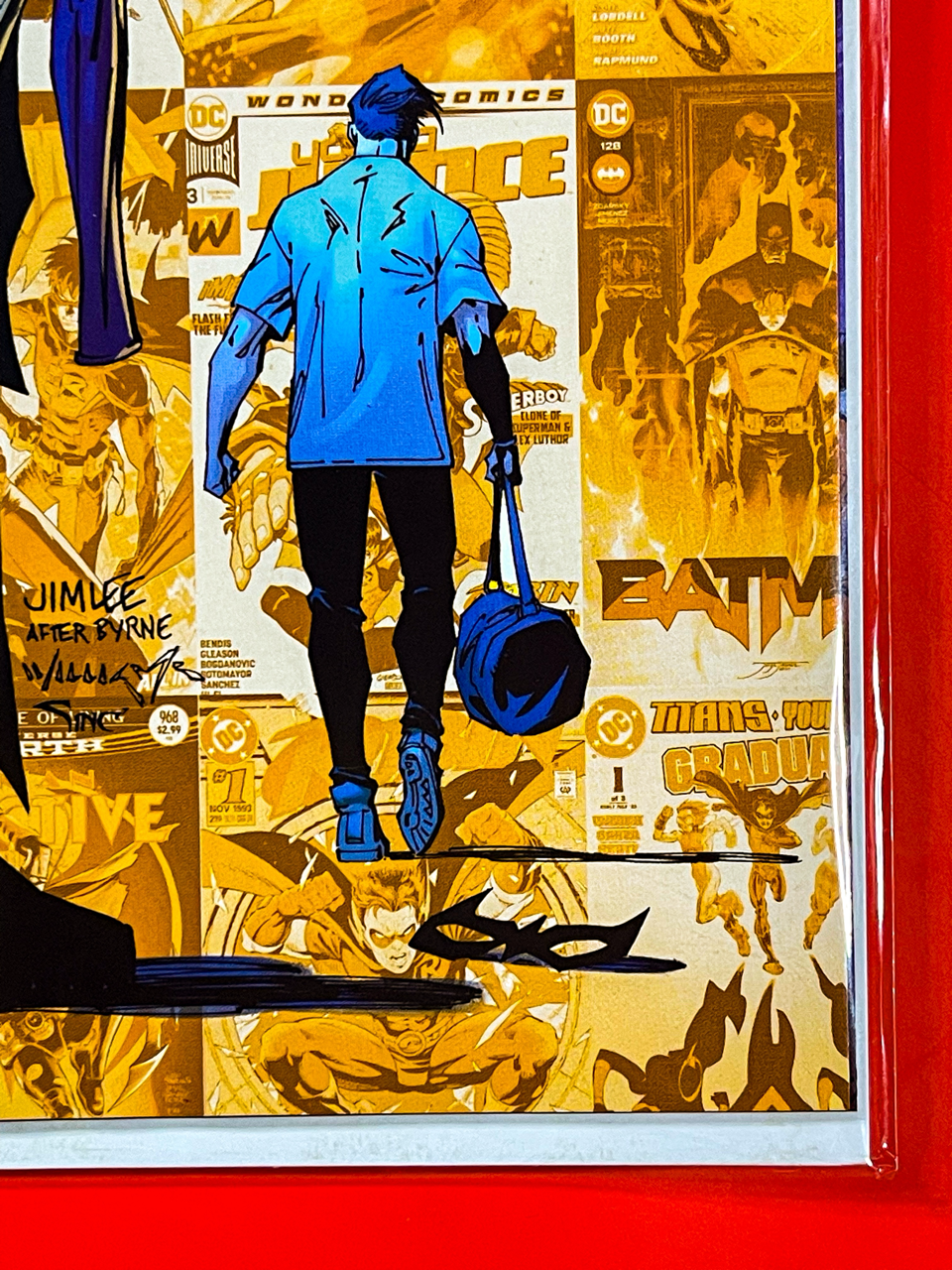 Bottom right corner of Batman #6 | Jim Lee & Scott Williams & Alex Sinclair Cover