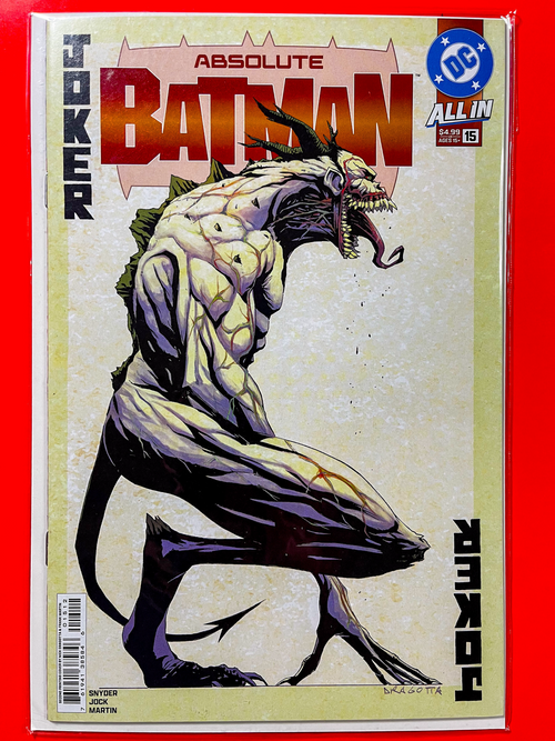 Main Cover of Absolute Batman #15 | Nick Dragotta & Frank Martin Cover