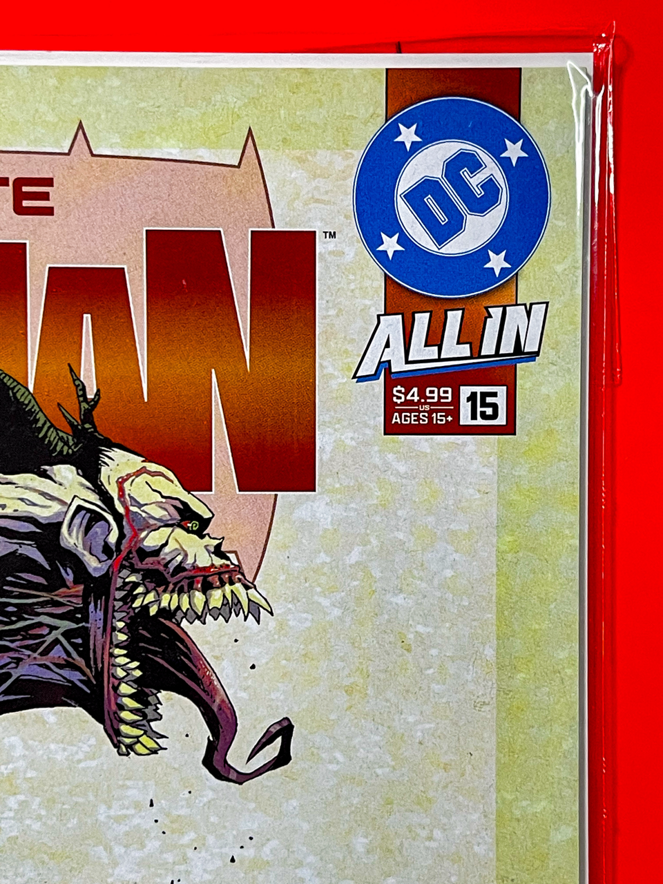 Top right corner of Absolute Batman #15 | Nick Dragotta & Frank Martin Cover