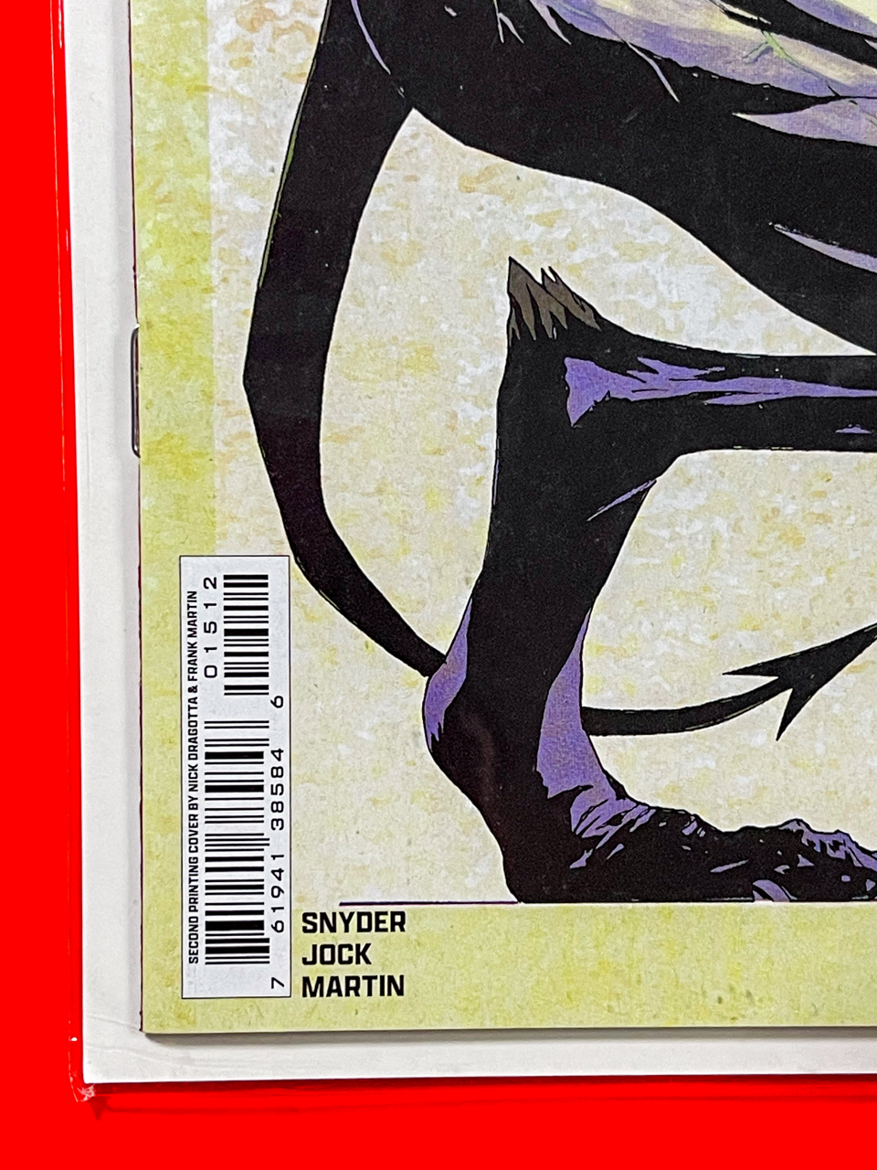 Bottom left corner of Absolute Batman #15 | Nick Dragotta & Frank Martin Cover