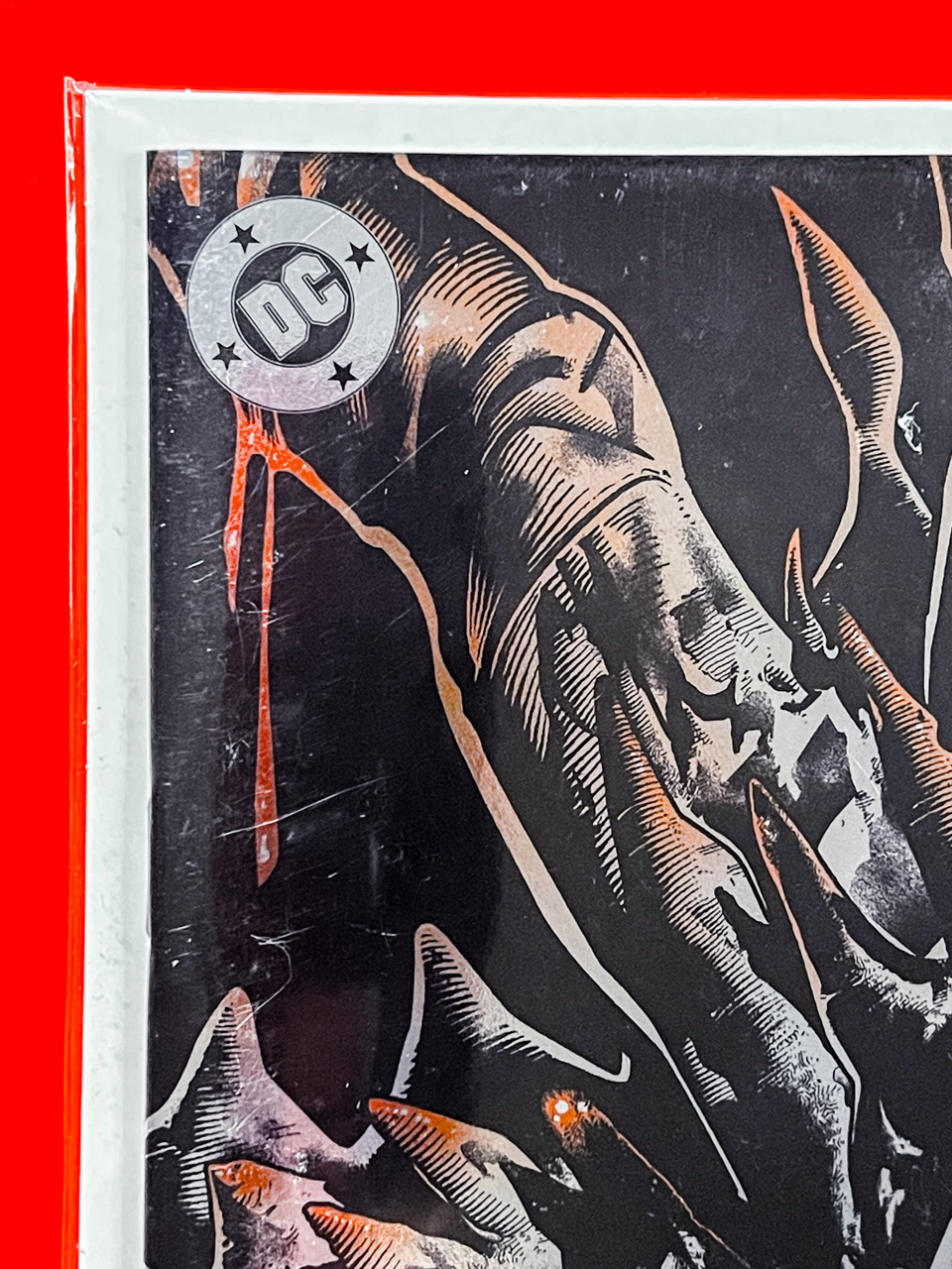 Top left corner of Absolute Batman #15 | Jock & Brian Bolland Cover