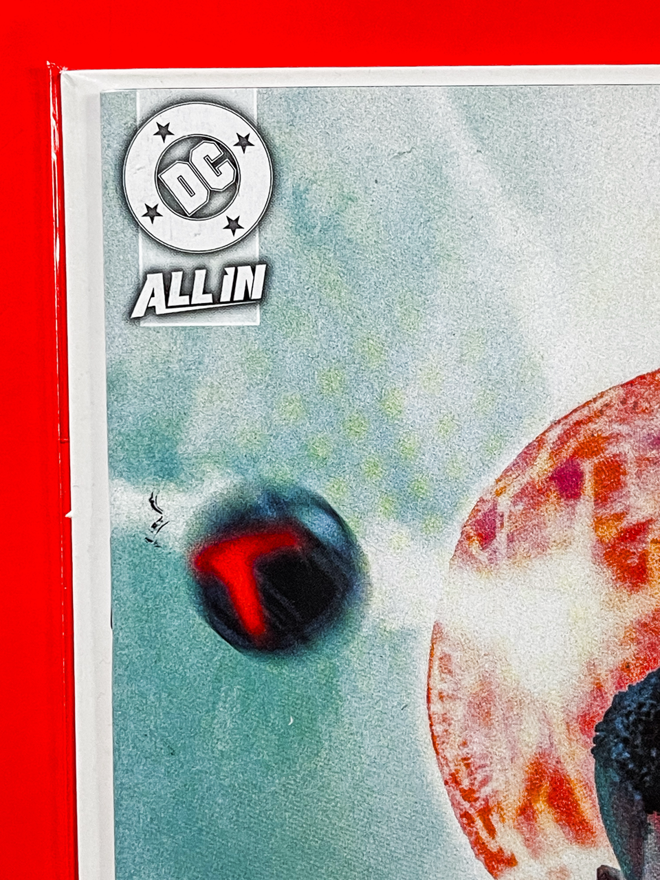 Top left corner of Justice League Unlimited #15 | Kevin Wada Cover