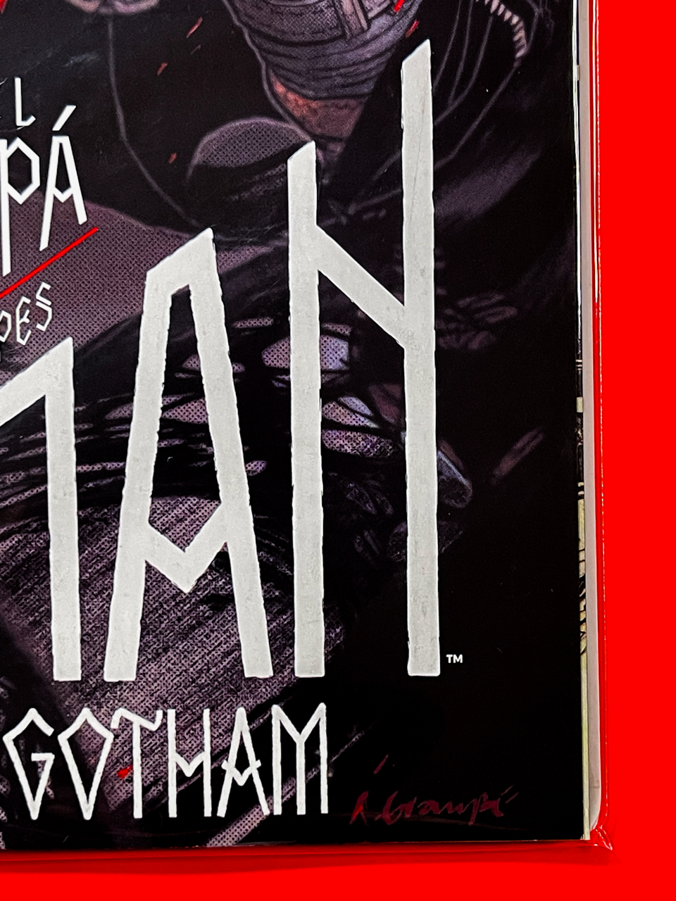 Bottom right corner of Batman: Gargoyle of Gotham #4 | Rafael Grampa Cover