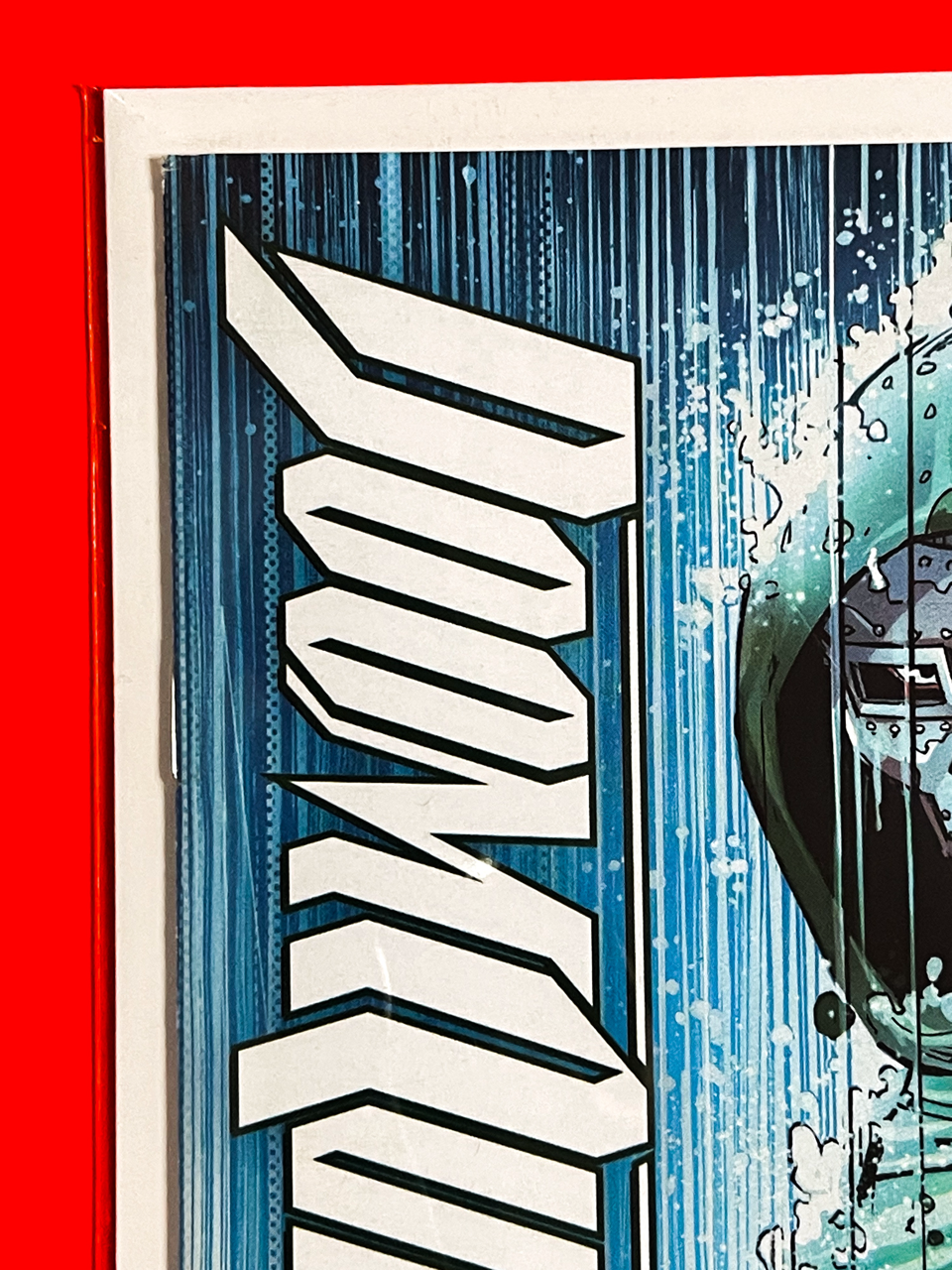 Top left corner of Doomquest #1 | John Romita Jr. Cover