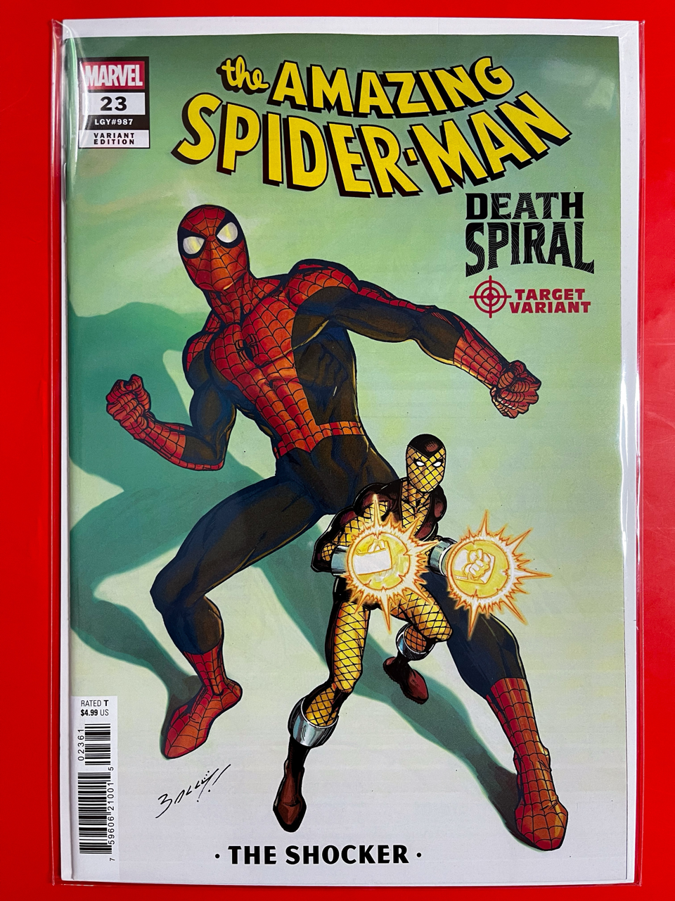 Main Cover of The Amazing Spider-Man #23 | Mark Bagley Cover