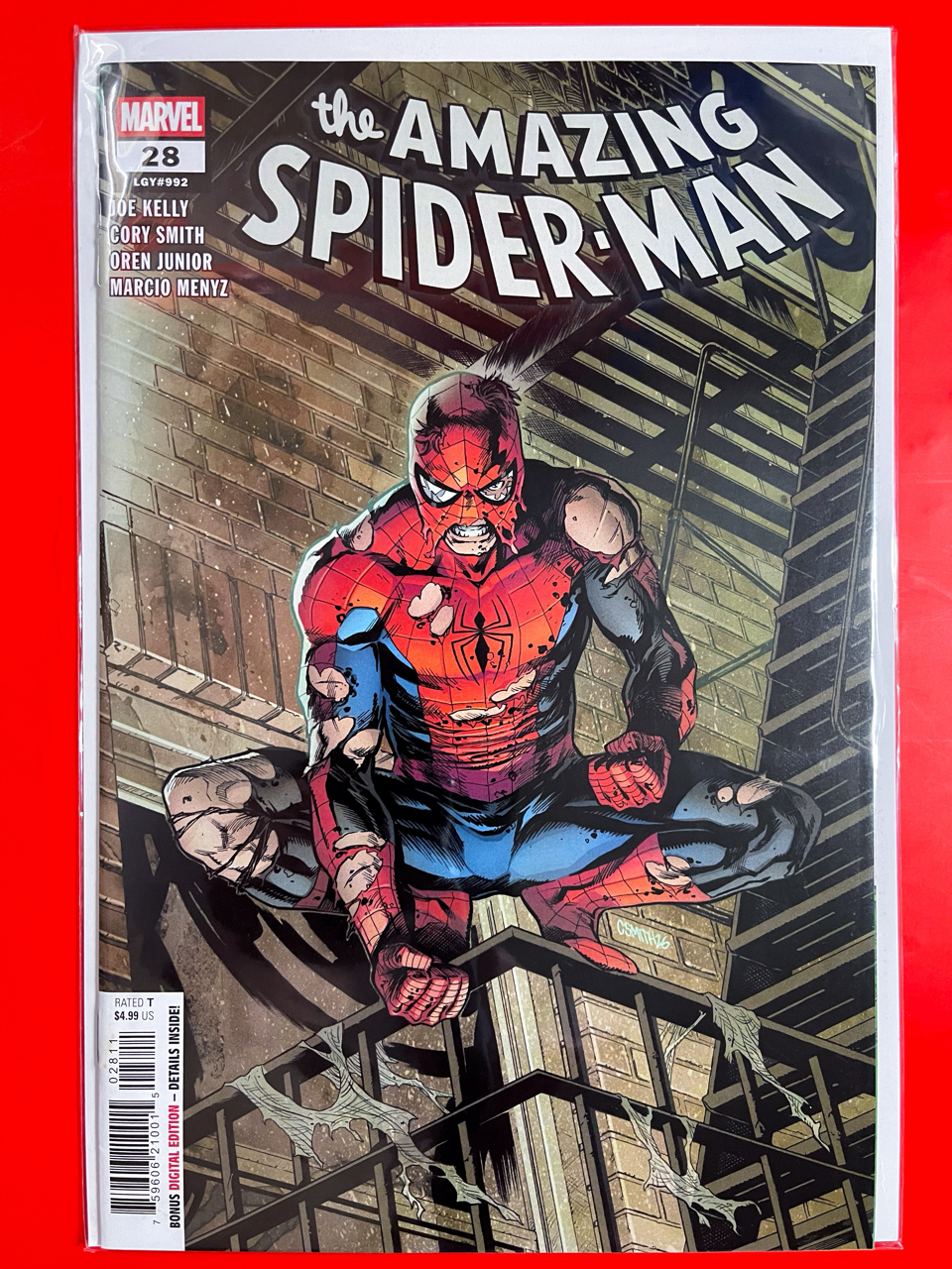 Main Cover of The Amazing Spider-Man #28 | Cory Smith Cover