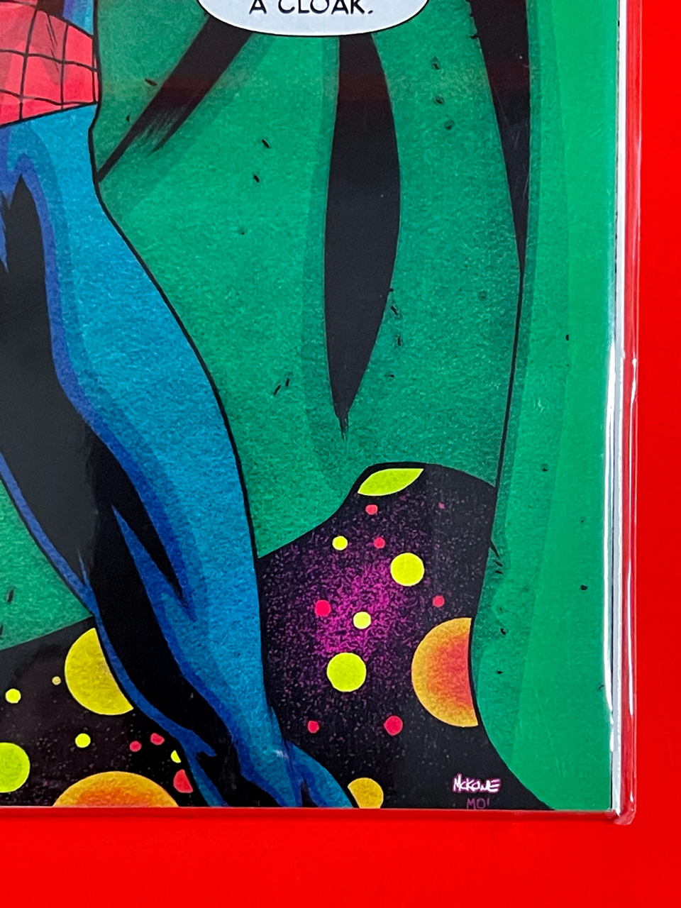 Bottom right corner of The Amazing Spider-Man #23 | Mike McKone Cover