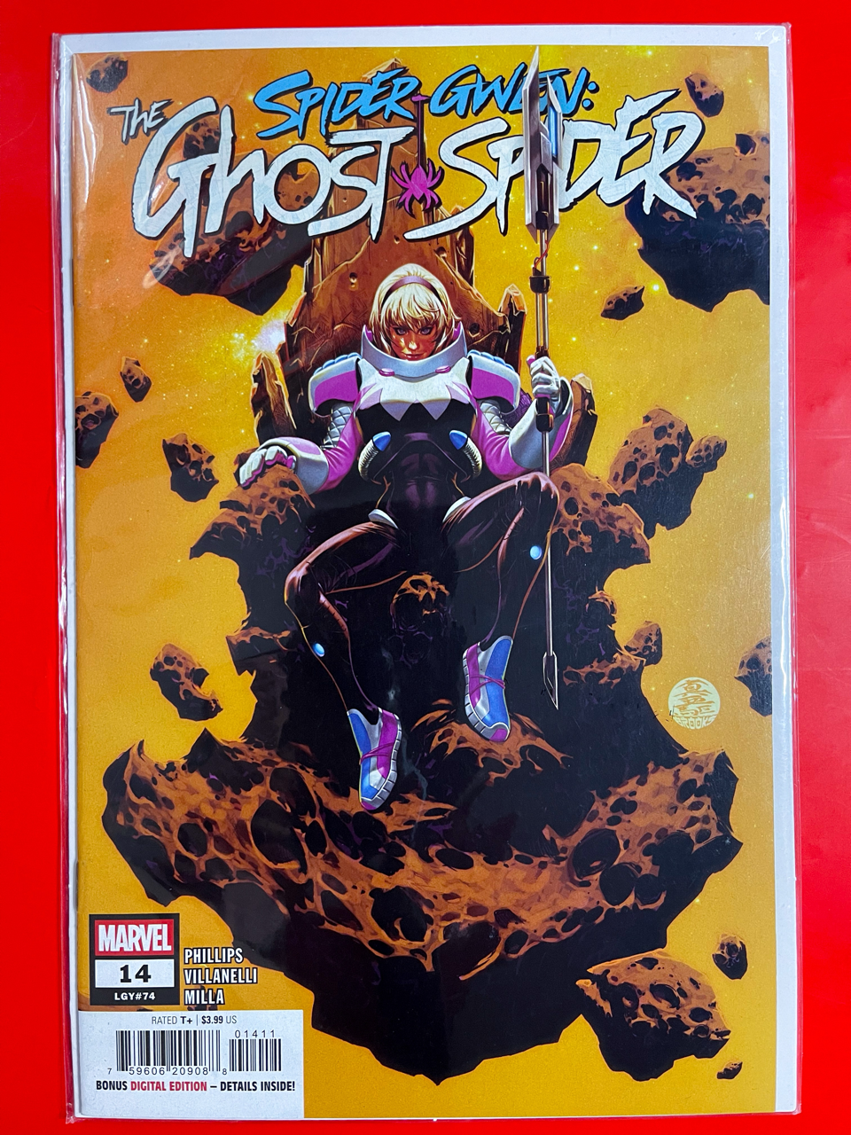 Main Cover of Spider-Gwen: The Ghost-Spider #14 | Mark Brooks Cover