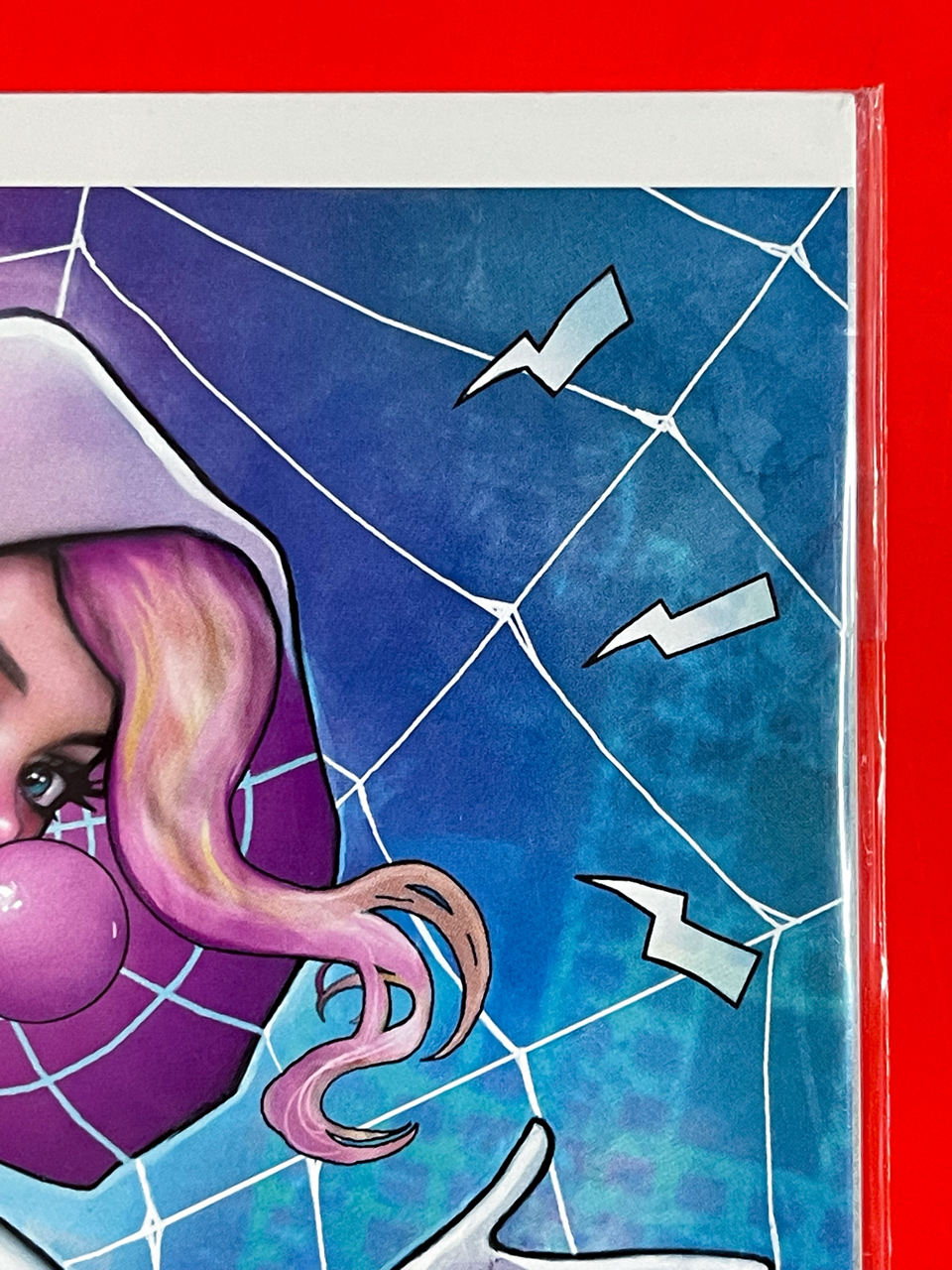 Top right corner of Spider-Gwen: The Ghost-Spider #1 | Nathan Szerdy Cover