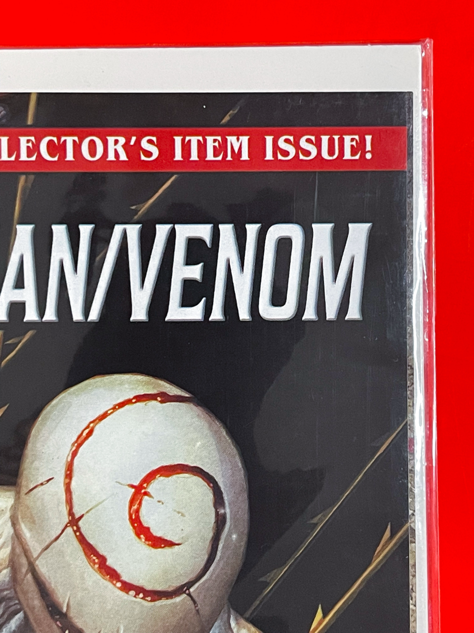 Top right corner of The Amazing Spider-Man & Venom: Death Spiral #1 | Mico Suayan Cover