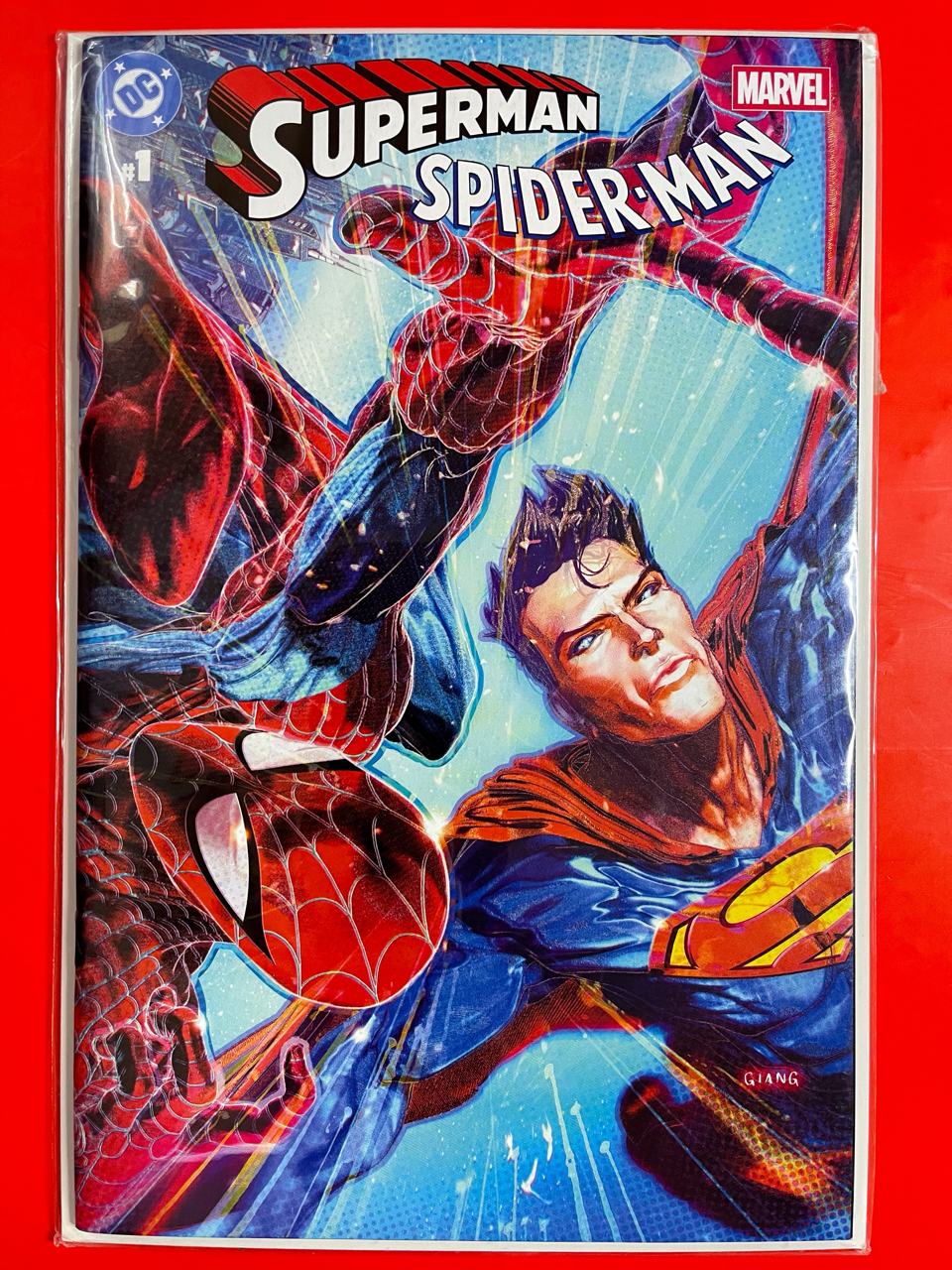 Main Cover of Superman & Spider-Man #1 | John Giang Cover