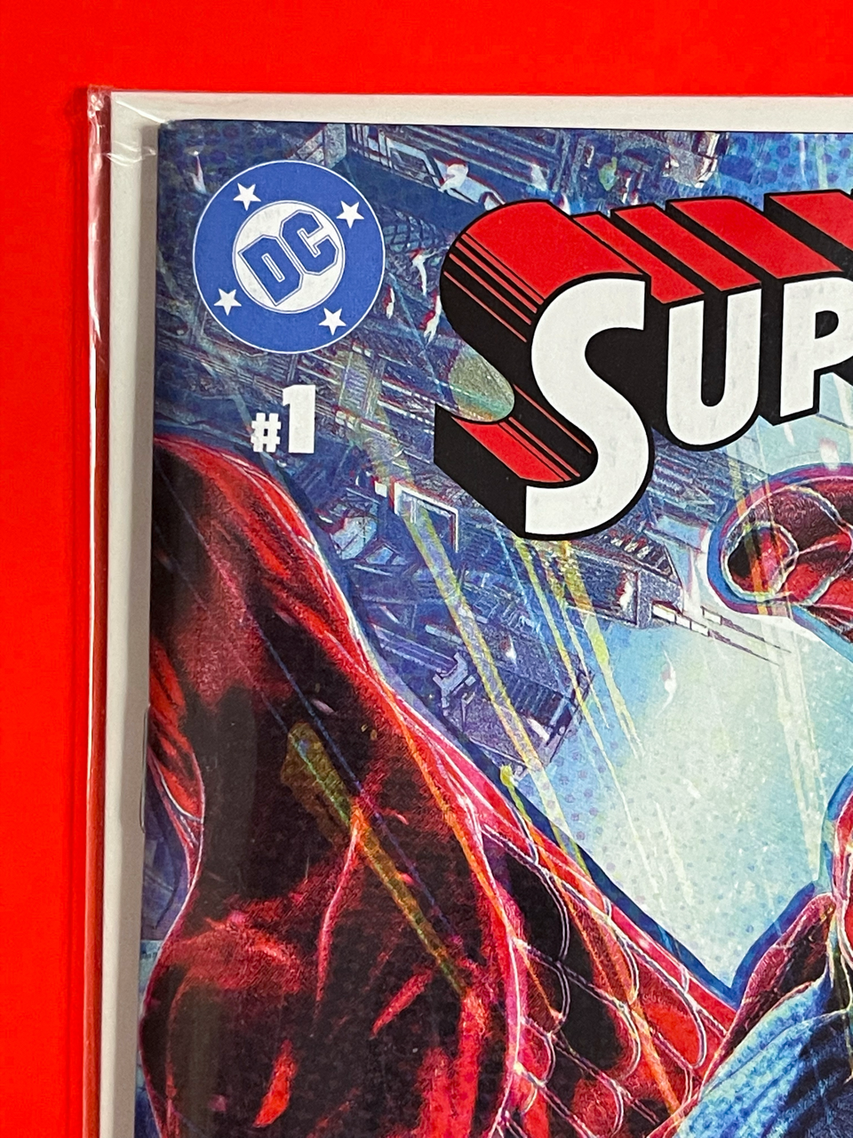 Top left corner of Superman & Spider-Man #1 | John Giang Cover