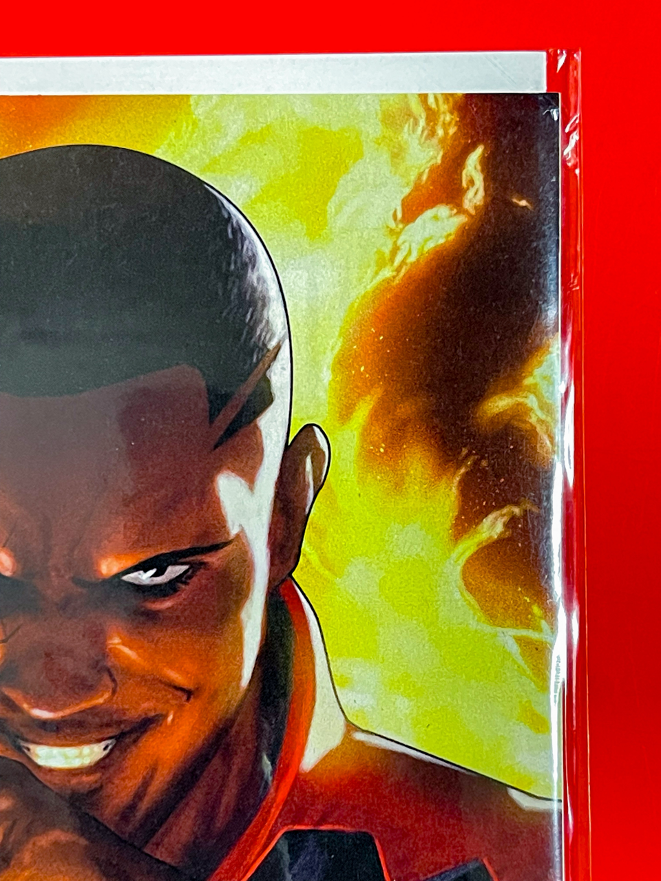 Top right corner of Miles Morales: Spider-Man #39 | Taurin Clarke Cover