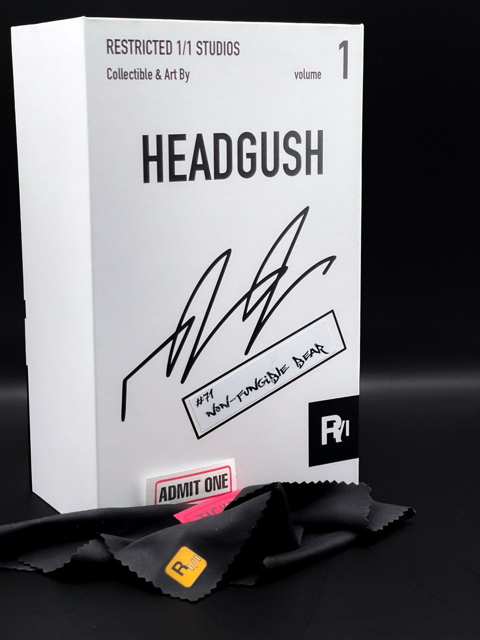 Headgush - Non-Fungible Bear - 1/1 Shiny Variant - #71 - Kanye West Graduation Bear Mascot Homage Art Card
