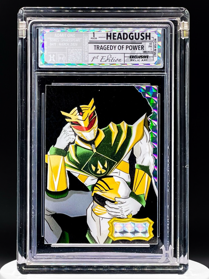 Headgush - Tragedy of Power - 1/1 ALPHA Variant - #26 - White Power Ranger Homage Art Card