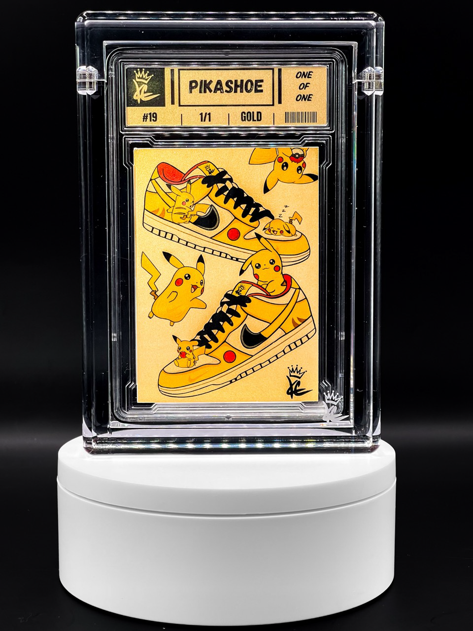 Kings Collectible - Pikashoe - Gold Variant  - #19 - Pikachu/Nike Homage - Sold out limited to 5 variants