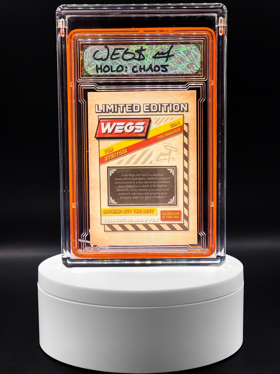 Wegs Art - Mickey Montana - Holo Chaos - Red/Orange Variant - Design 43 - Mickey