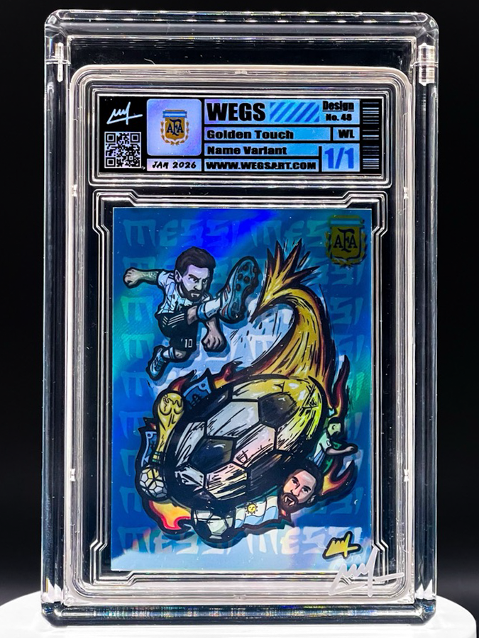 Wegs Art - Golden Touch - Name Variant - Holo Sun Rays Variation - Design 48 - Lionel Messi