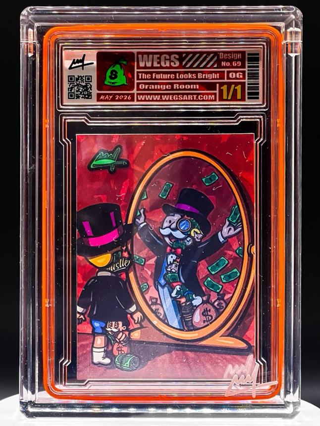 Wegs Art - The Future Looks Bright - Orange Room Cracked Ice Variation - Design 69 - Monopoly