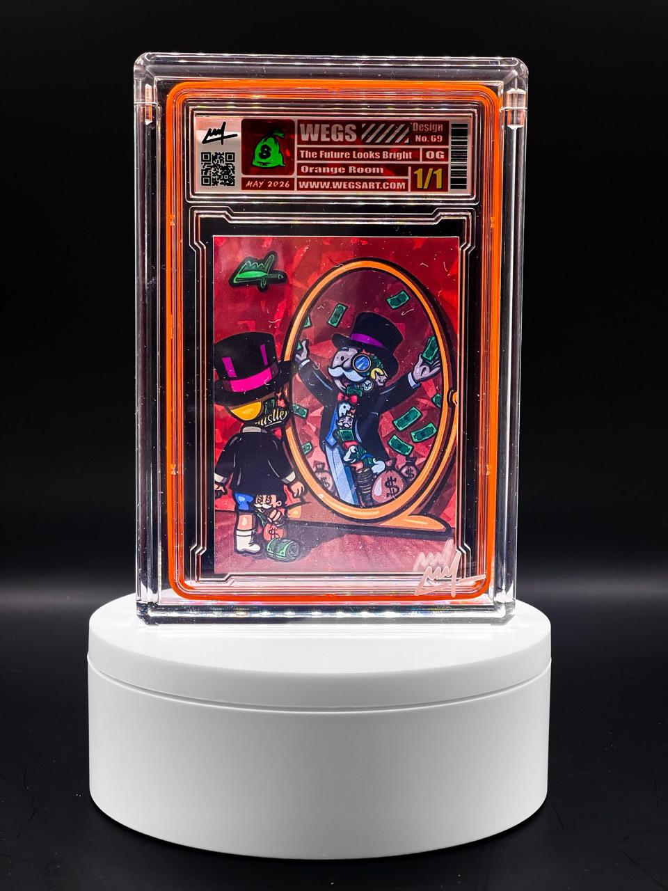 Wegs Art - The Future Looks Bright - Orange Room Cracked Ice Variation - Design 69 - Monopoly